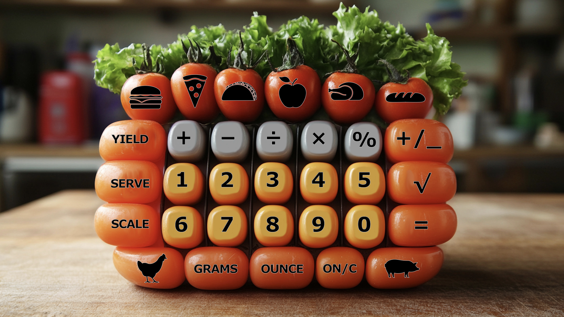 Screenshot of Chef Jacob’s Recipe Calculator Workbook in Excel showing recipe scaling features